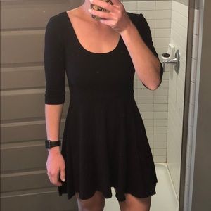 Scoop neck black skater dress Urban Outfitters